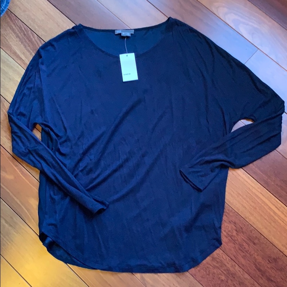 NWT VINCE Navy shirt size xs
